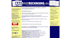 Desktop Screenshot of kaufaufrechnung.de